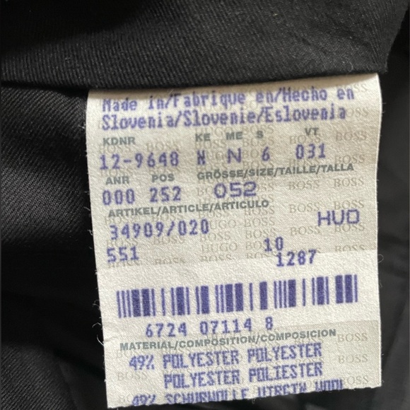 Men’s Hugo BOSS Wool Blend Trousers EU52/US 36 - Picture 9 of 9